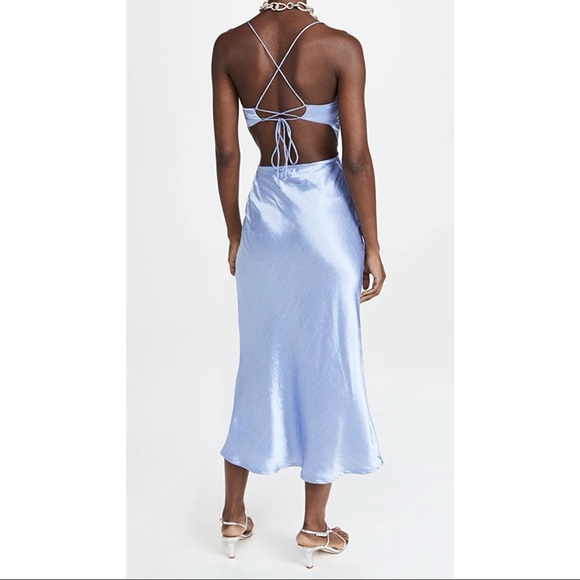 RAHI SHOPBOP Blue Satin Dress - Picture 5 of 5